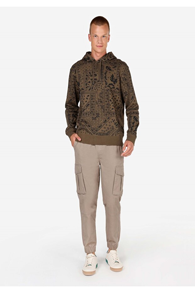 Regular Fit Erkek Yeşil Sweatshirt - 3