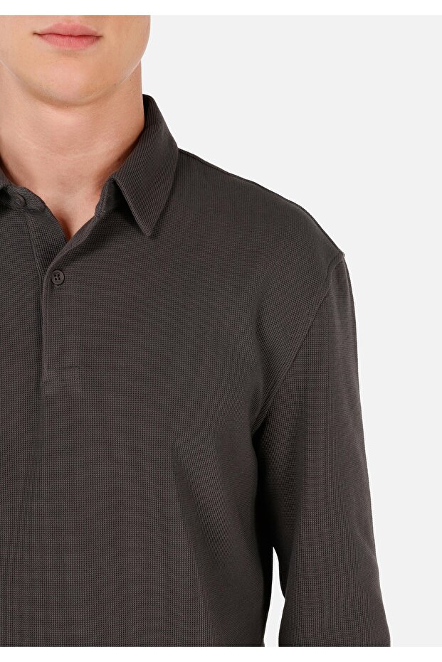 Antrasit Erkek Tshirt U.kol - 5