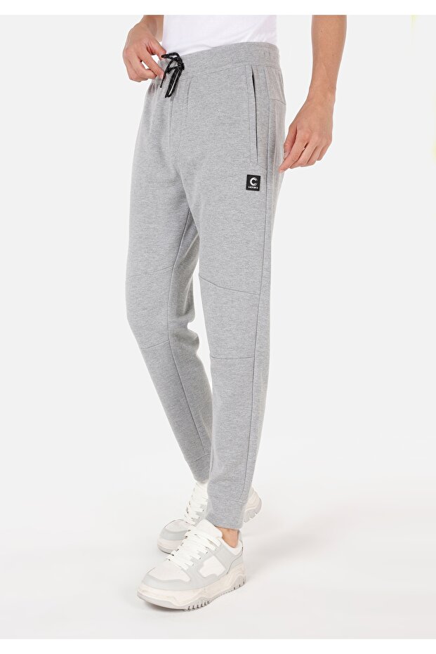 Regular Fit Orta Bel Erkek Gri Eşofman Altı - 7