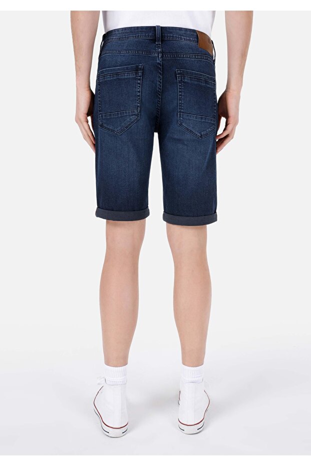 Straıght Fıt Düşük Bel Erkek Denim Jean Şort - 2