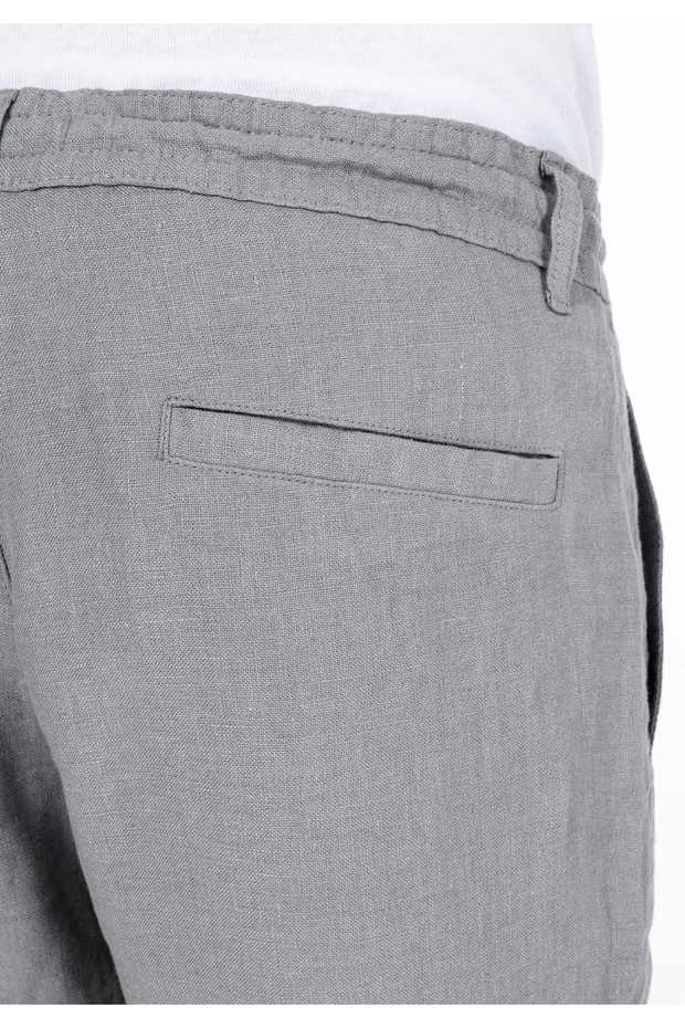 Regular Fit Orta Bel Düz Erkek Yeşil Şort - 6
