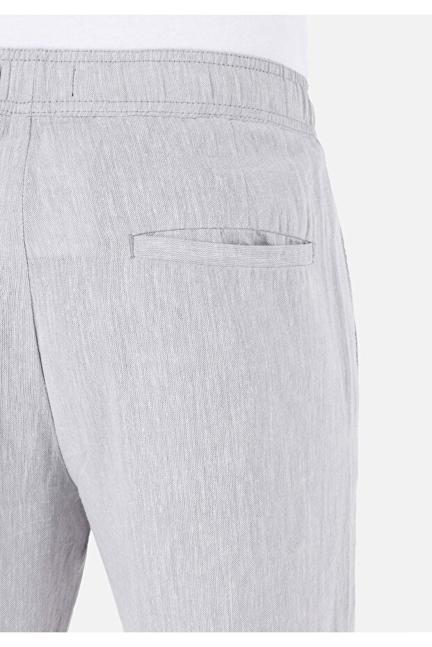 Regular Fit Orta Bel Düz Paça Erkek Mavi Pantolon - 6