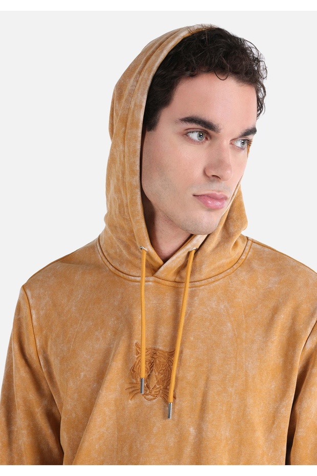 Regular Fit Erkek Sari Sweatshirt - 4