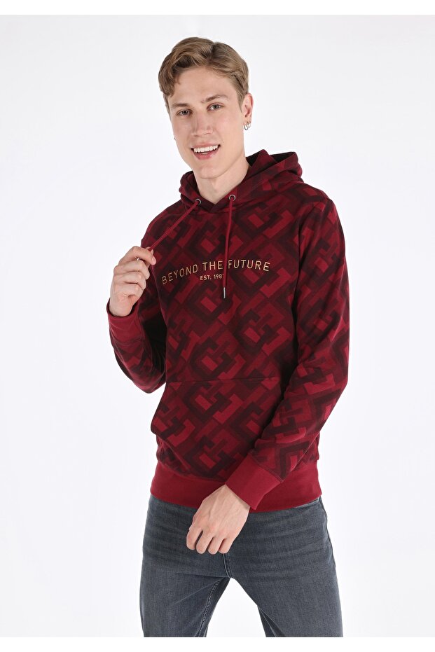 Regular Fit Erkek Mor Sweatshirt - 1
