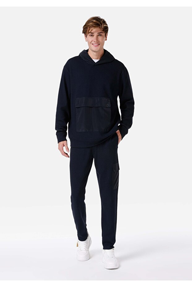 Regular Fit Orta Bel Erkek Lacivert Eşofman Altı - 1