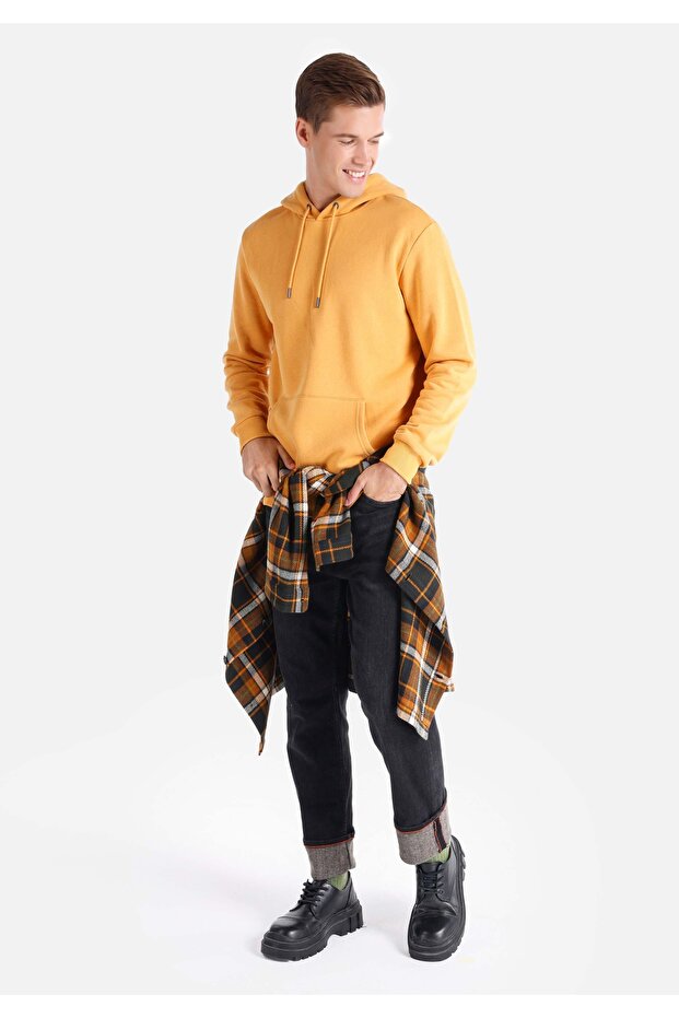 Regular Fit Erkek Sari Sweatshirt - 3