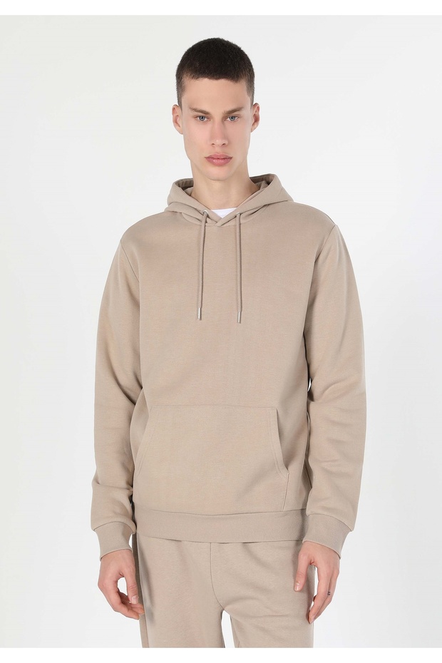Regular Fit Erkek Bej Sweatshirt - 4