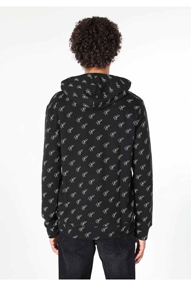 Regular Fit Erkek Siyah Sweatshirt - 2