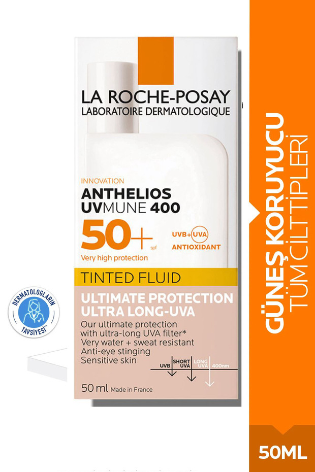Anthelios Uvmune 400 - واقي شمسي سائل غير مرئي بعامل حماية من الشمس 50+، 50 مل - جميع أنواع البشرة - 1