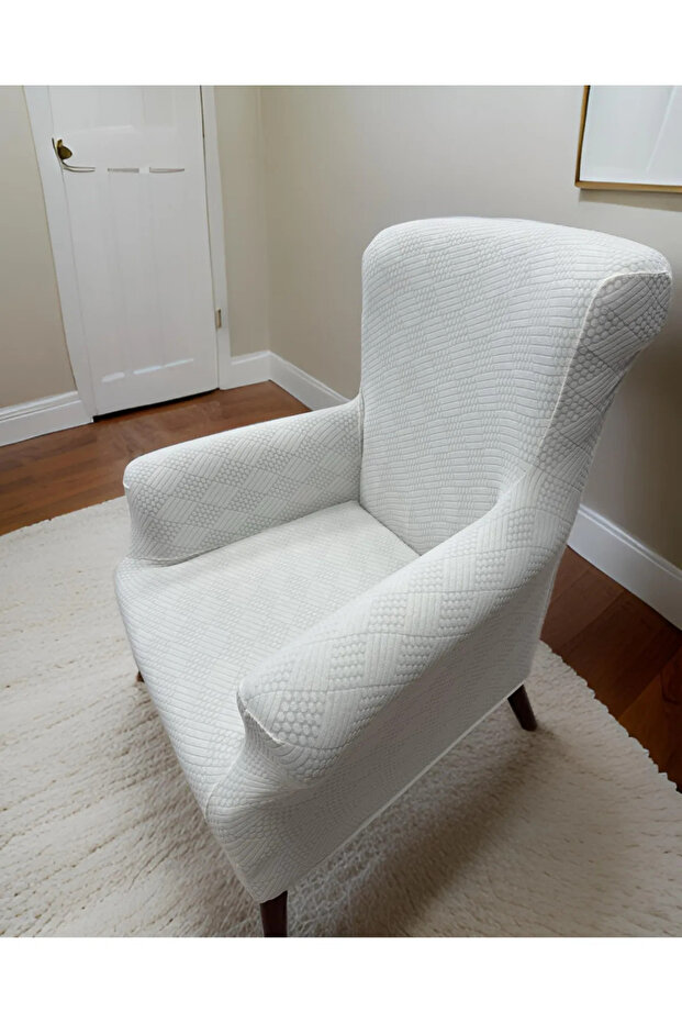 Koltuk Kılıfı koltuk Örtüsü Tek Kişilik berjer nar desen Lastikli yıkanabilir 1 Adet Sofa Cover - 3