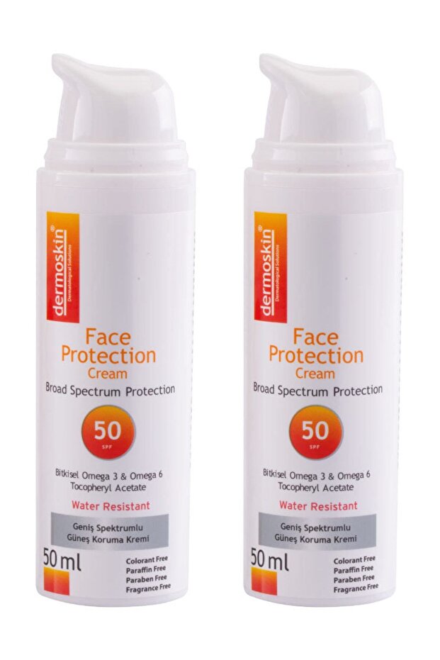 كريم واقي من الشمس للوجه بعامل حماية من الشمس SPF50+ 50 مل - عبوة من قطعتين