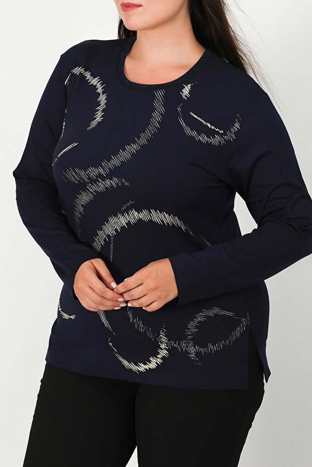 Printed Combed Cotton Blouse - 2