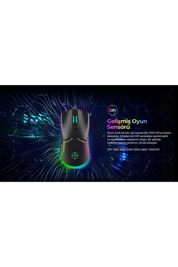 Air Black Rgb Kablolu Profesyonel Oyuncu Mouse - 8