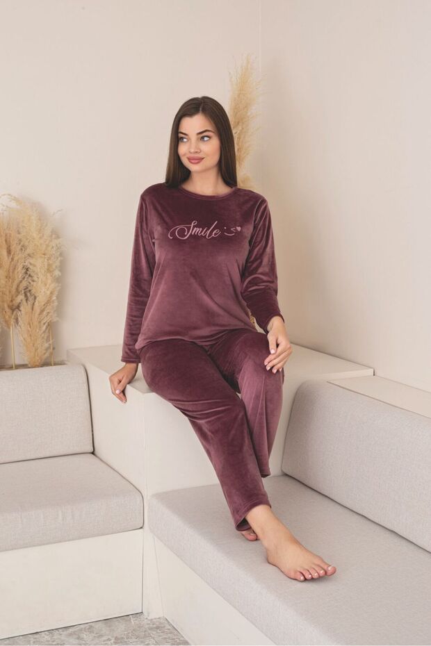 Dámský sametový pyžamový set - 1