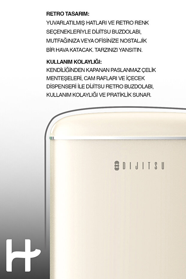 Db120rbe Retro Bej Buzdolabı - 2