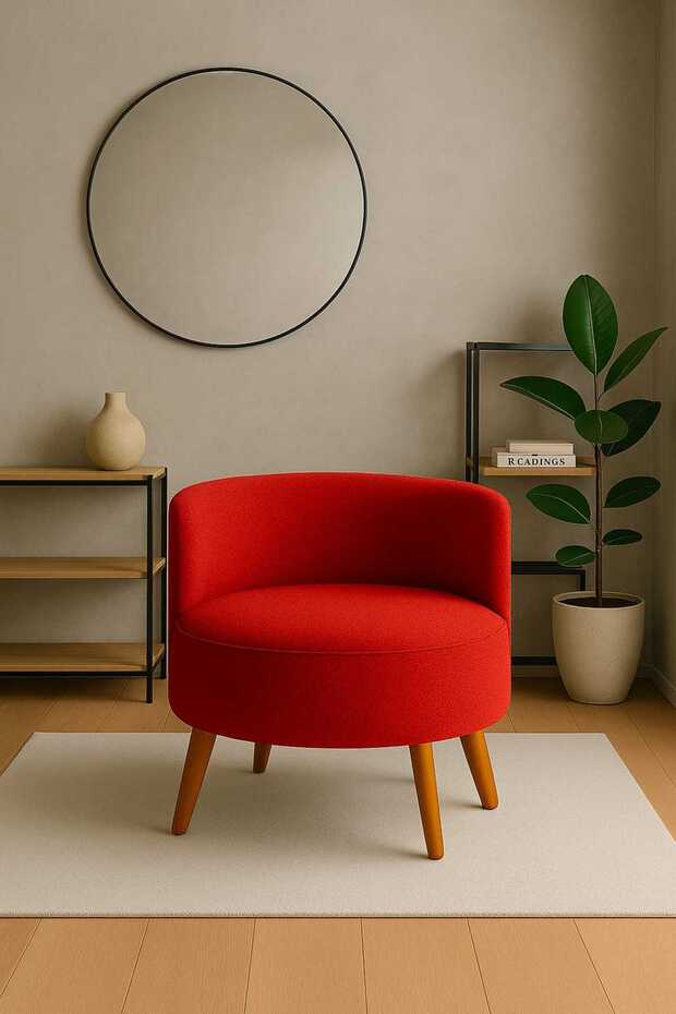 Kırmızı Teddy Tek kişilik Berjer (SALON, BALKON, OFİS) - 5