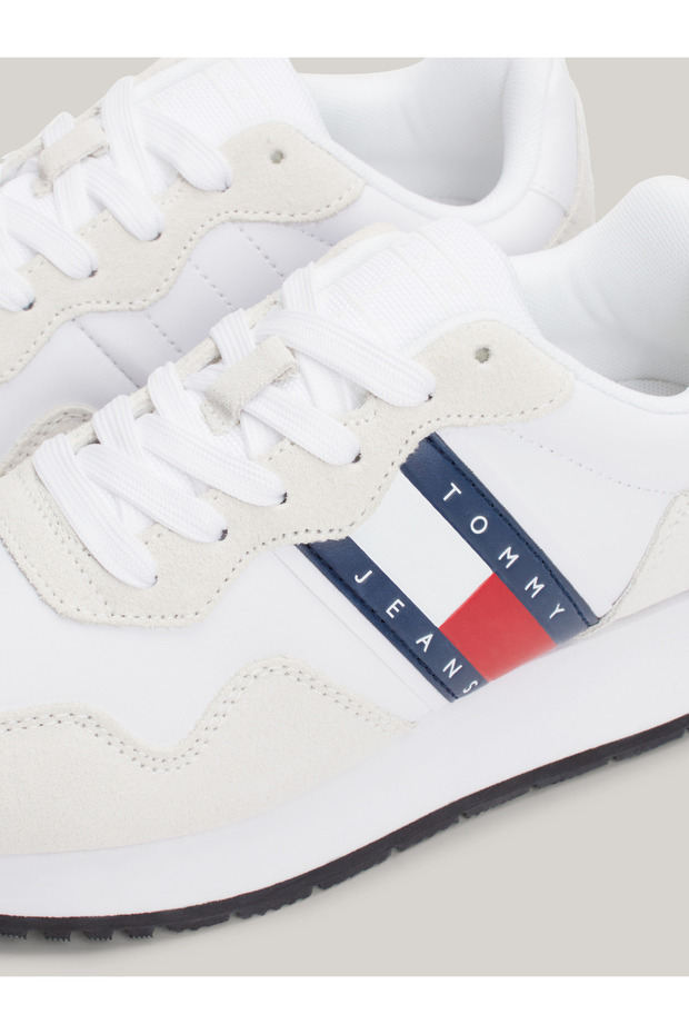 Kadın Tommy Hilfiger Logolu Süet Üst Kısımlı Polyster Astarlı Kauçuk Dış Tabanlı Sıca - 4