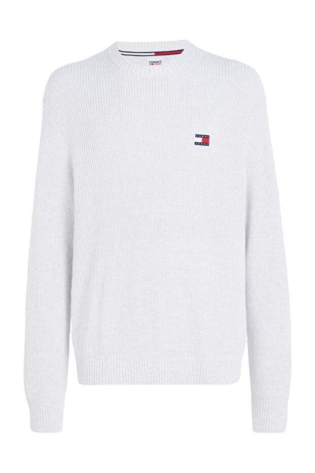 Men's Tommy Hilfiger Logo Pure Organic Cotton Crew Neck Off Shoulder Sweater Gr