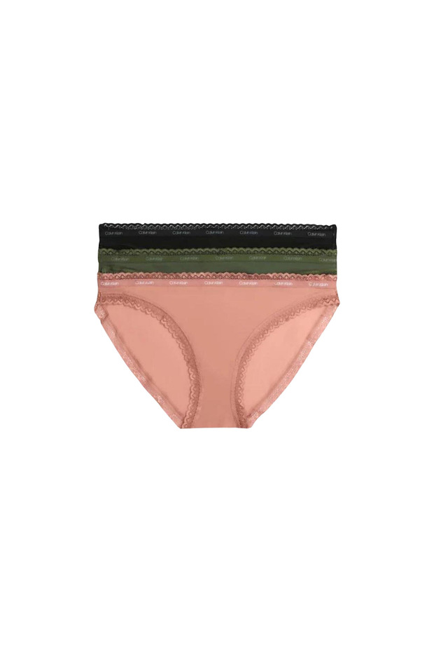 Women's Calvin Klein Logo Elastic Band Mid-High Waist Semi-Sheer Stretch Lace