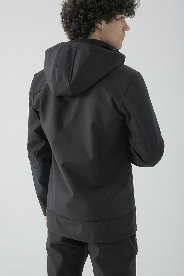Erkek Çıkarılabilir Kapüşonlu Softshell Mont - 8