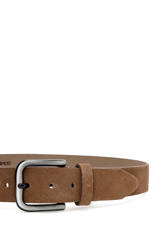 Pasek skórzany męski ze zamszu norkowego - 000a2d 1304610 - 3