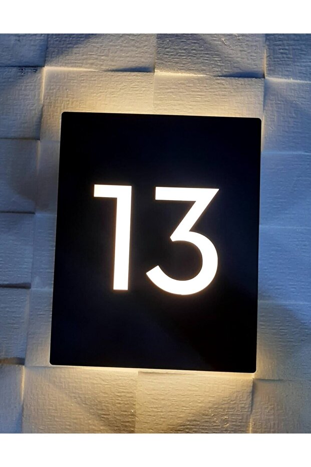 Atlas Serisi Işıklı Kapı Numarası - 1