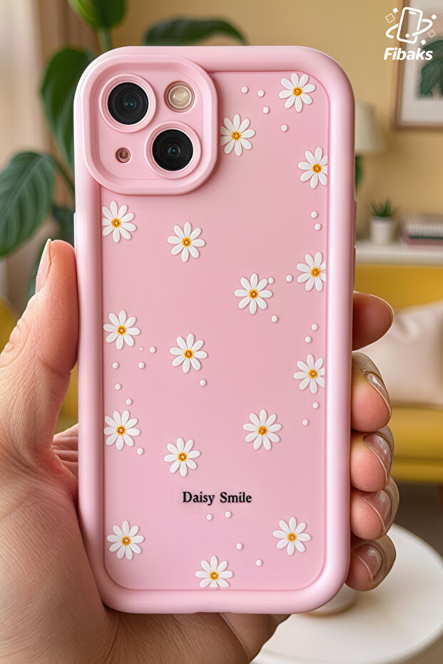 حافظة آيفون 13 مصنوعة من السيليكون الناعم بنمط ديزي ناعم الملمس مع حماية للكاميرا - 3