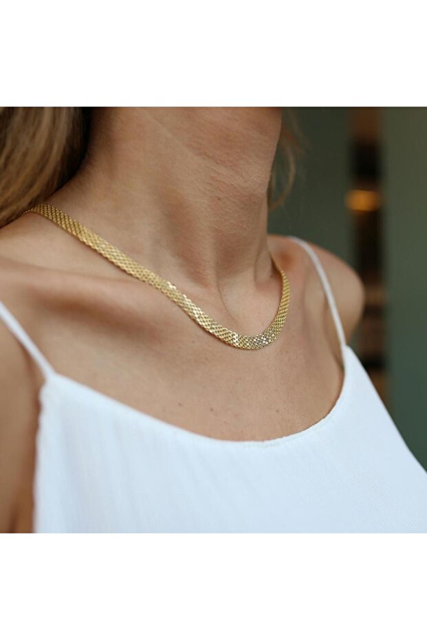 Kalın Hasır Kolye - 1