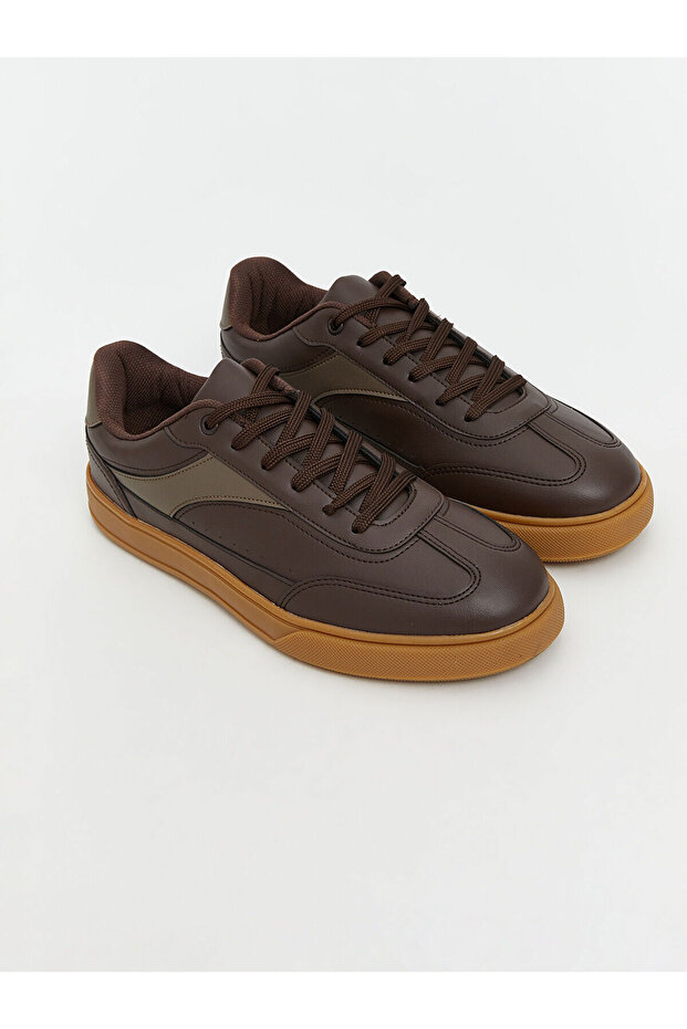 Once Brown Lace-Up Men's Sneakers