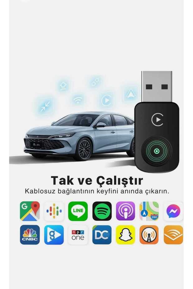 2 In 1 Android Auto & Carplay Özel Üretim Rgb Güncel 2024 Versiyon Car Play Kablosuz Adaptör Uyumlu - 2