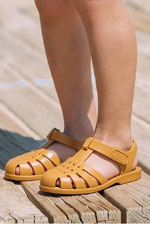 Clasica Velcro Kids Sandals Shoes S10288-080Mustard