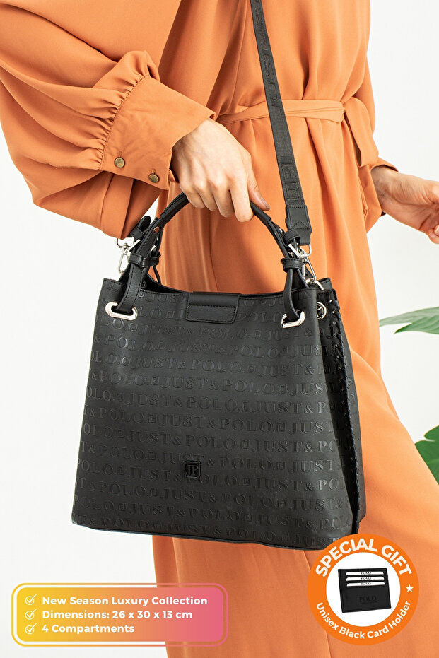 Original Women's New Season 4 Compartment Luxury Soft Leather Adjustable Cross Column Strap Shoulder Bag