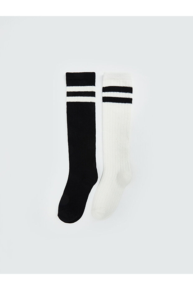 New Season Striped Girl's Knee Socks 2-Piece