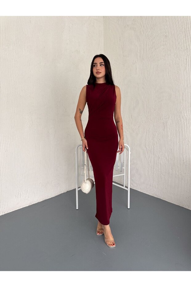 Drapeli Abiye Elbise - 5