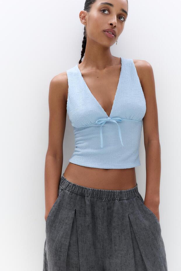 Rustik bağlamalı üst - 5