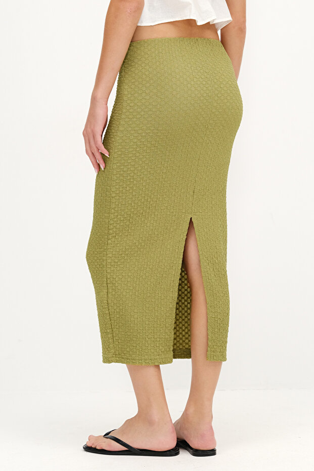 Dokulu Midi Etek E0575 - 5