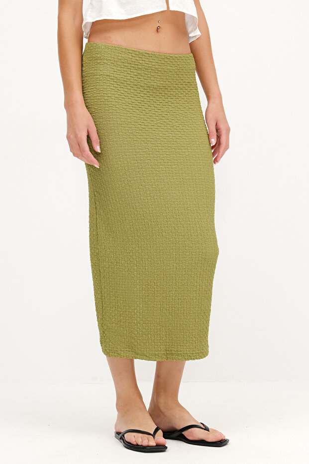 Dokulu Midi Etek E0575 - 6