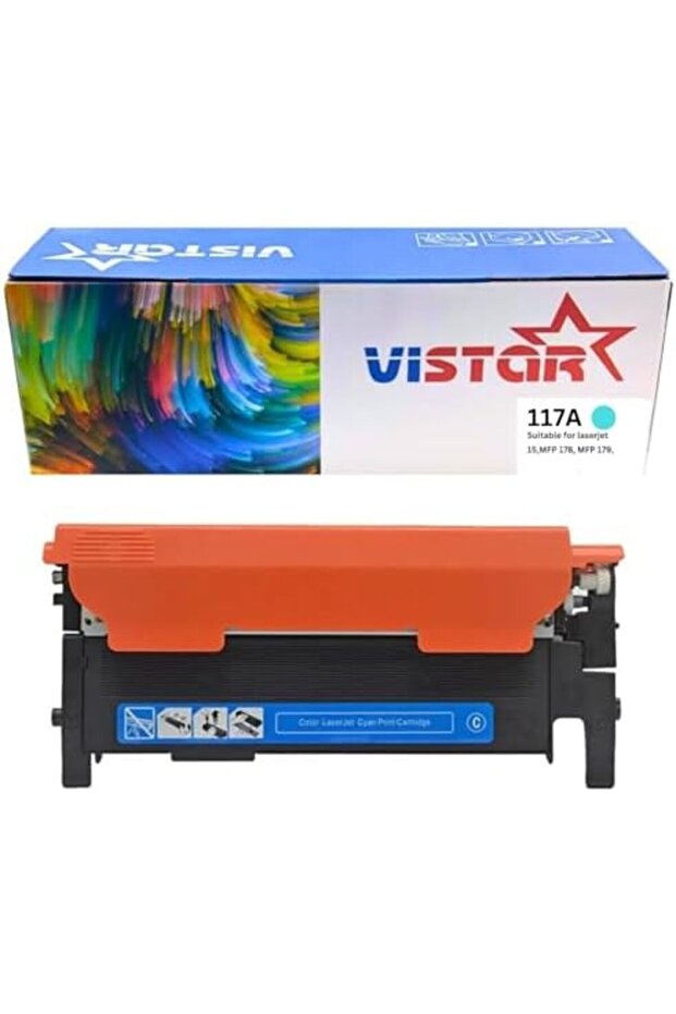 Vistar Compatible 117A Toner Cartridge for 15,MFP 178,MFP 179 – High Yield | Premium Quality, CYAN