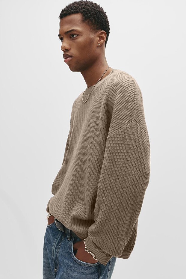 Gofre örgü kazak - 4