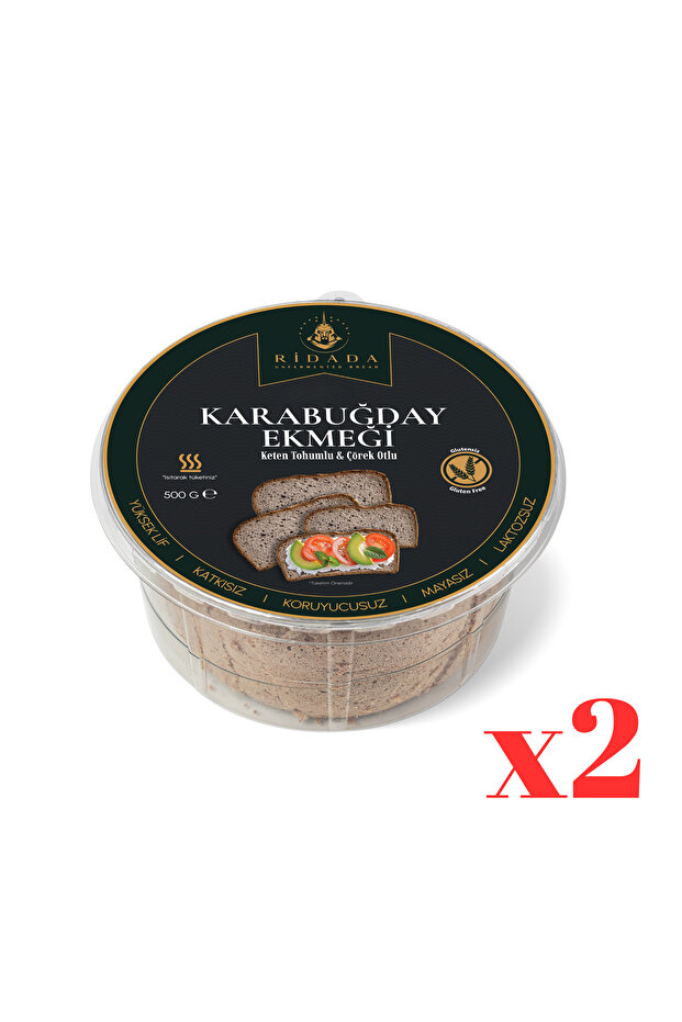 Glutensiz %100 Karabuğday Ekmeği 500 G x 2 adet - 1