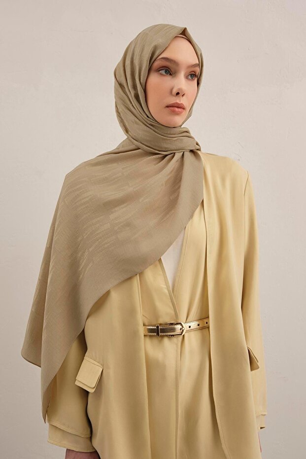 Lyocell Şal - 3 - Bej 64 - 2