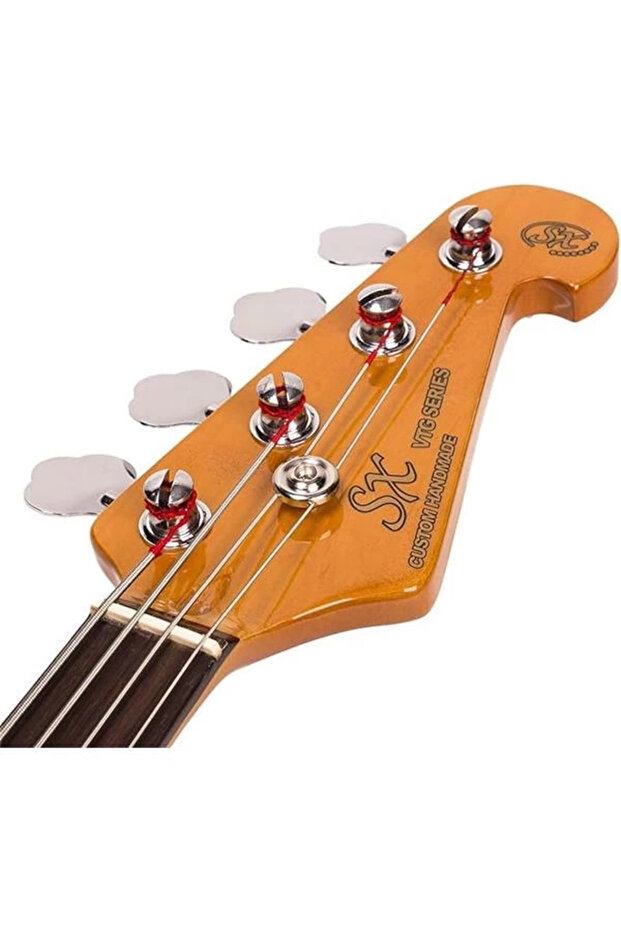 SJB62C+/3TS Tortoise Shell Pickguard Bas Gitar, 3-Tone Sunburst - 5