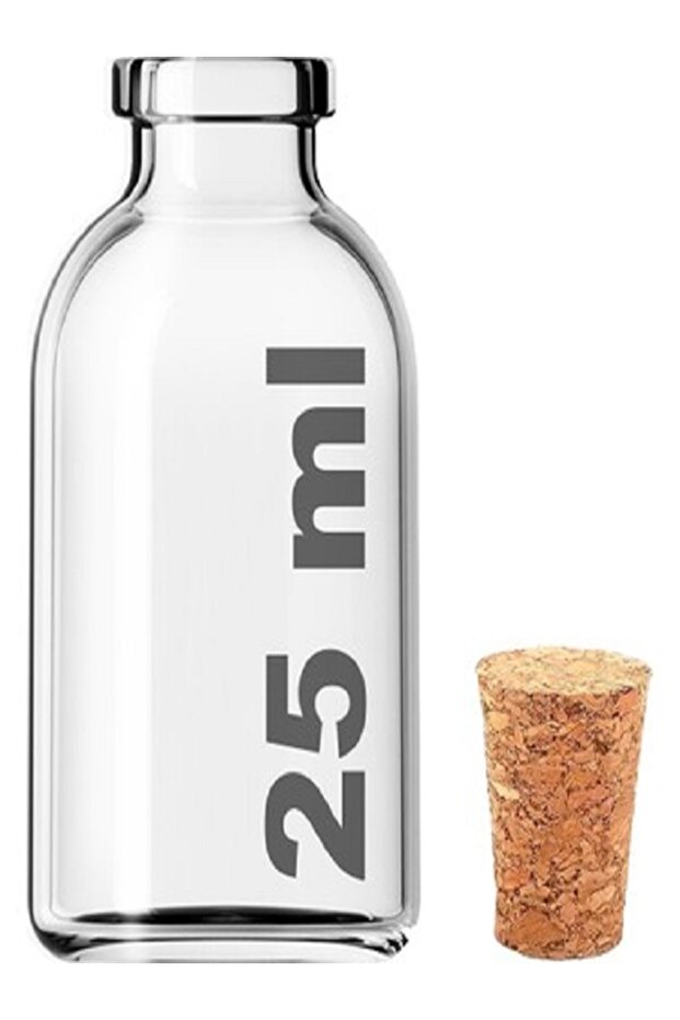 25 cc şişe mantar tıpalı 100 adet - 3