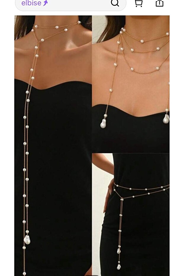 İnci Dolamalı Kolye - 1