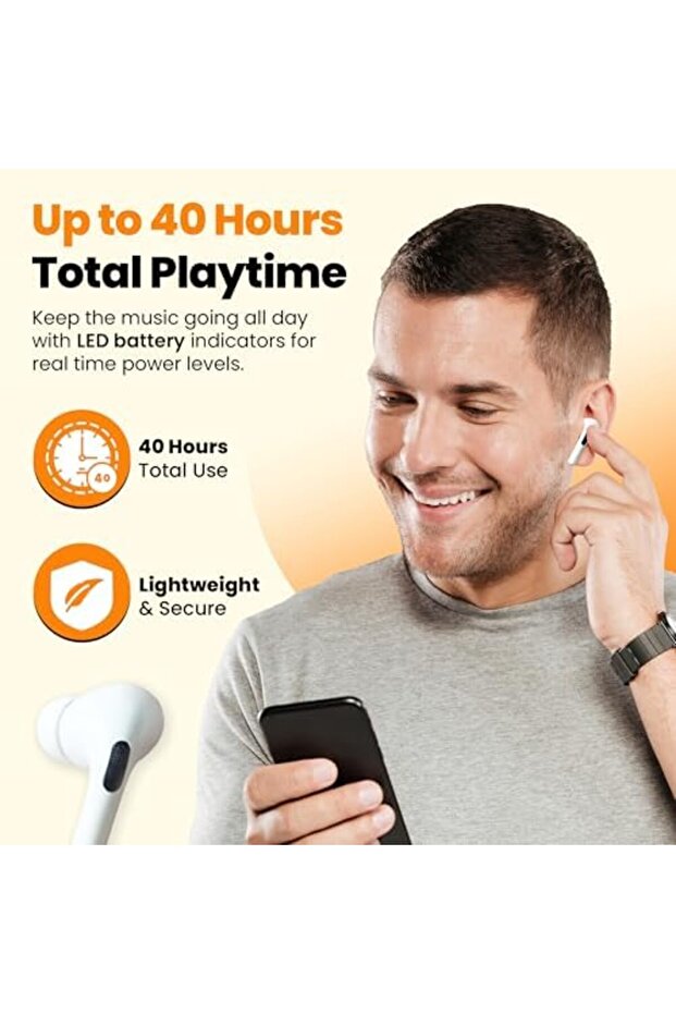 Daw Link Wireless Earbuds with Lightning LED Display Charging Case | True Wireless DL-Pro1 Bluetooth - 8