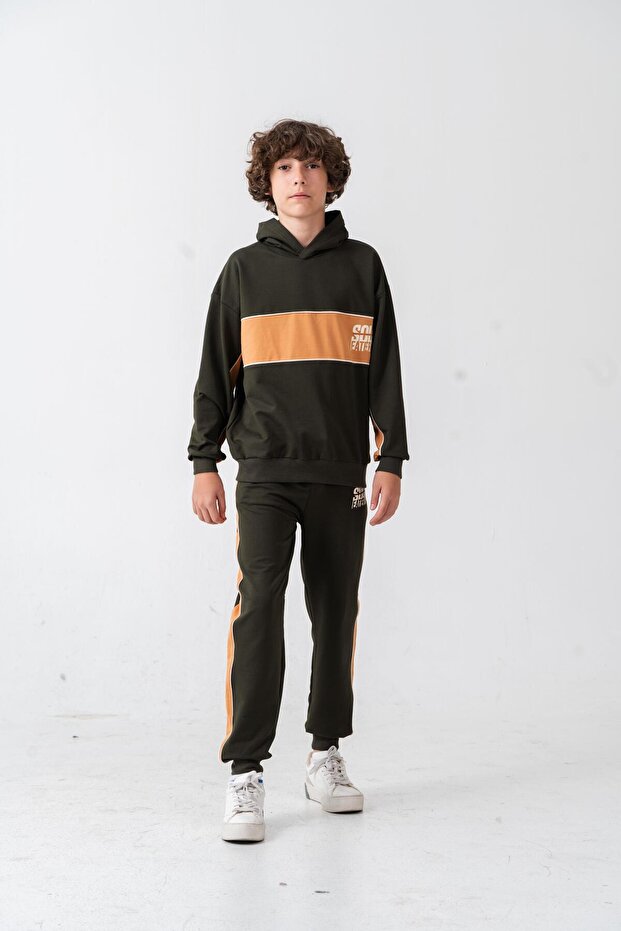 Soul Fater Great Mental Attitude Printed Boys Bottom Top Tracksuit Set
