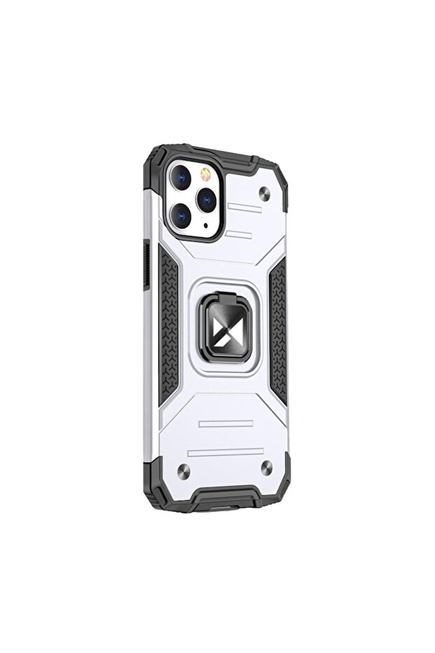 Protective Bumper Ring Case for iPhone 13, Silver - 2