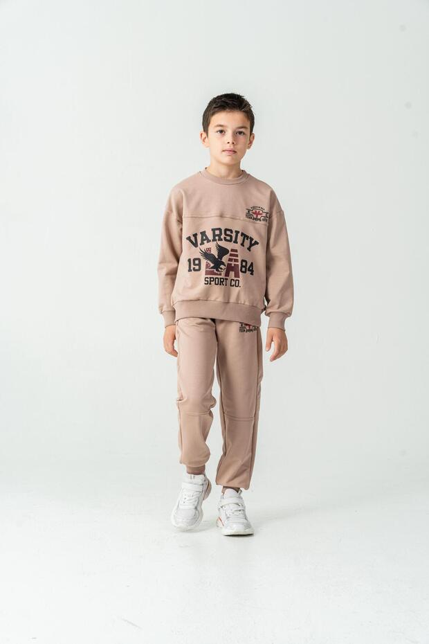 Varsity 1984 Sport Co. Printed Boy's Bottom Top Tracksuit Set