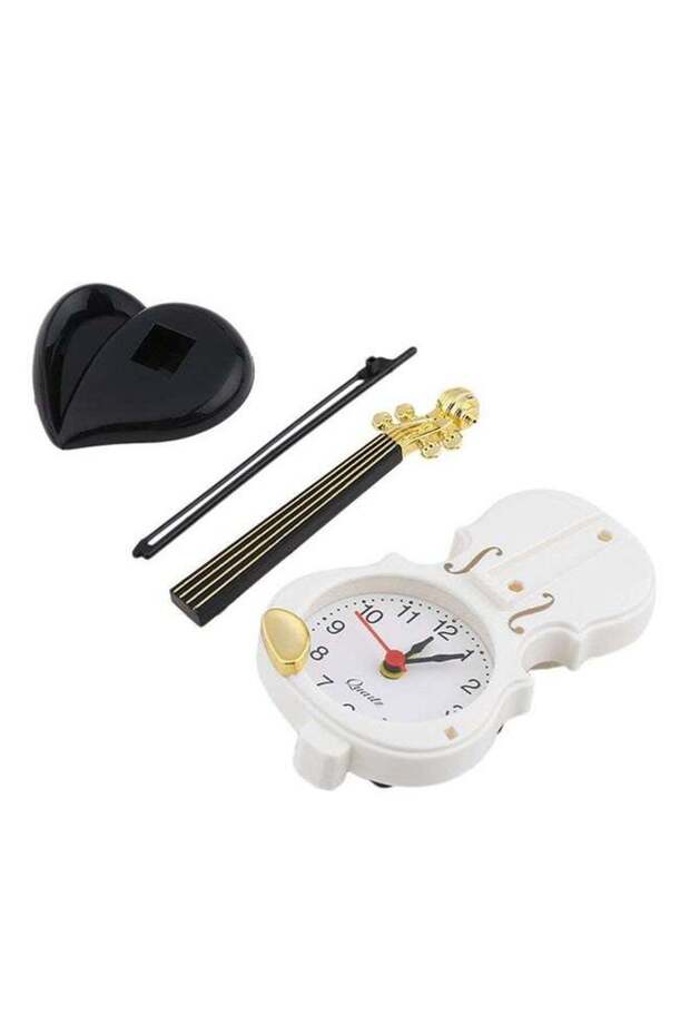 Modern Unique Instrument Quartz Alarm Clock White