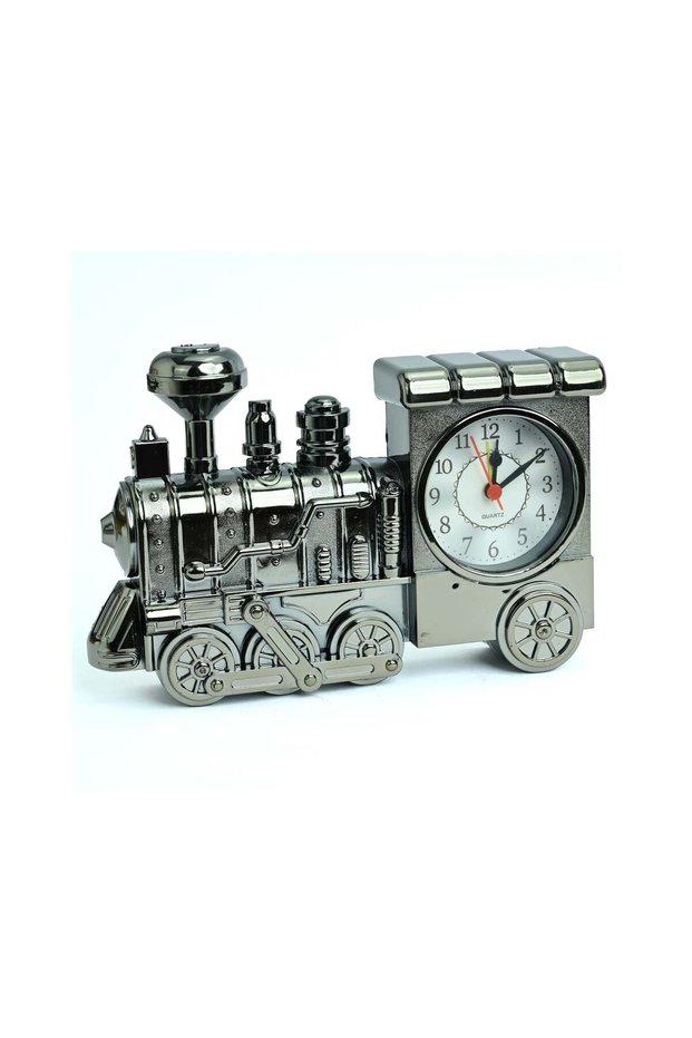 Desk Clock for Vintage Bedroom Décor, Retro Train Alarm Clock, Time Piece Clock for Home Office Dec